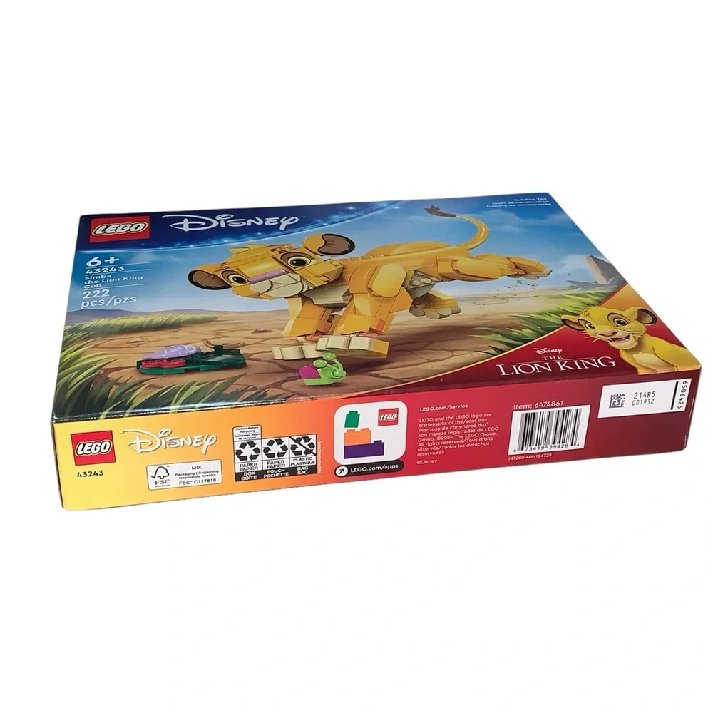 LEGO Disney Simba The Lion King Cub Building Set 43243 (222 Pieces) Age 6+ New - Picture 5 of 8